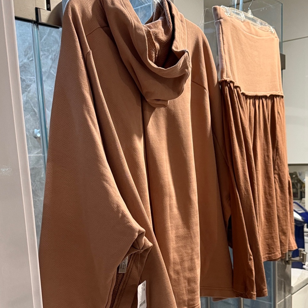 NWT Set Free People free-est Odessa Pullover & Onyx Skirt in Latte/Clay Size S - Picture 11 of 15